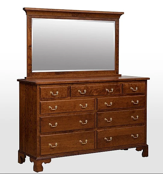 Troyer Ridge Williamsburg 9 Drawer Regular Dresser in Rustic Cherry 8303