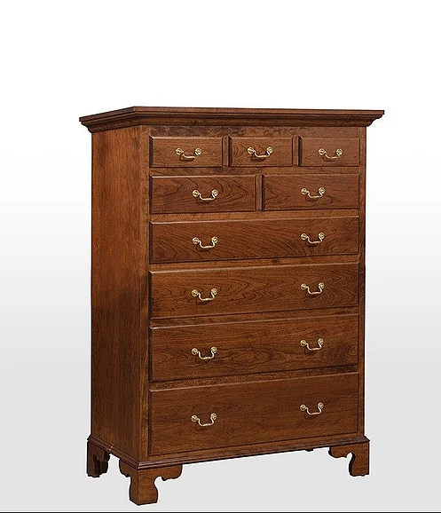 Troyer Ridge Williamsburg 9 Drawer Chest of Drawers in Rustic Cherry 8304