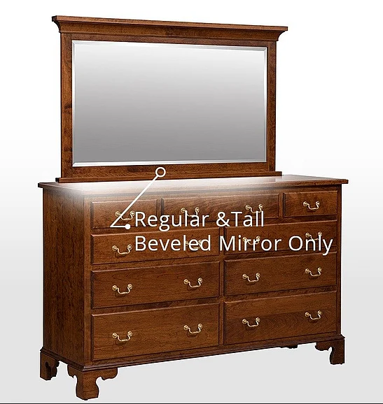 Troyer Ridge Williamsburg Beveled Mirror in Rustic Cherry 8321