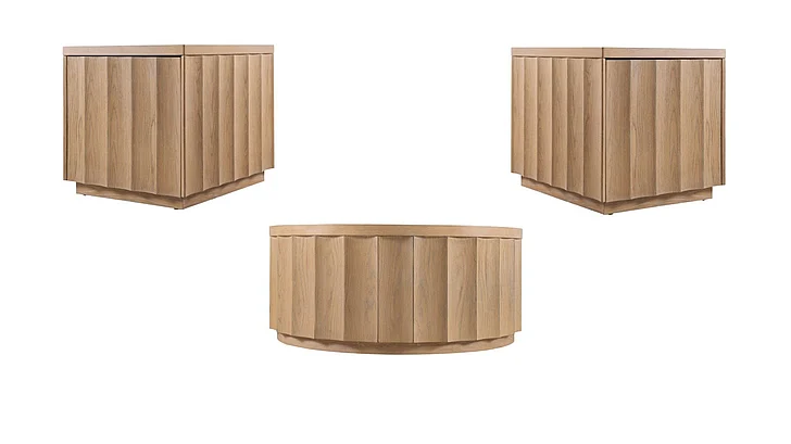 Hooker Furniture Commerce and Market Willow 2pc Occasional Set in Light Wood
