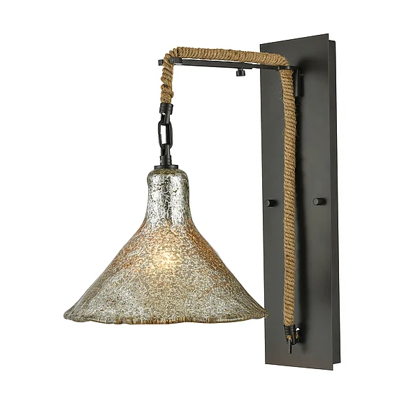 Atlas Hand Formed Glass 18'' High 1-Light Sconce - Oil Rubbed Bronze WL11633-BZ