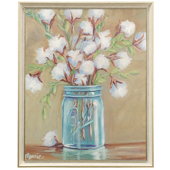 StyleCraft Cotton Jar Textured Framed Print WM22642