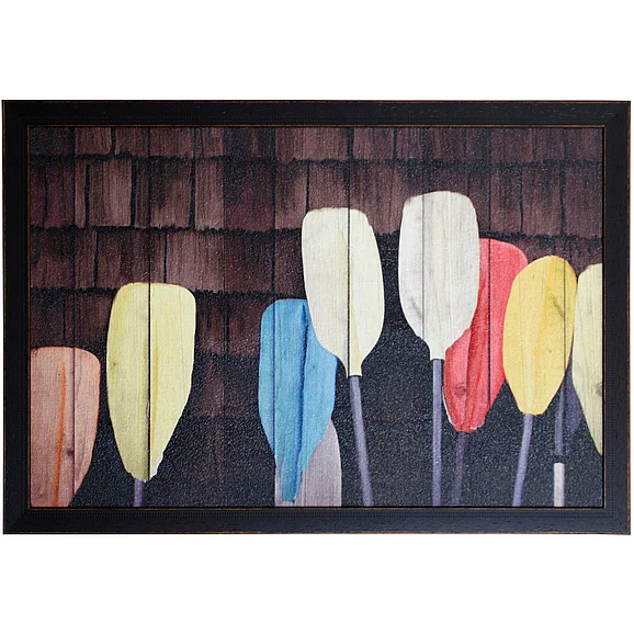 StyleCraft Colorful Paddles Textured Framed Print WM24048