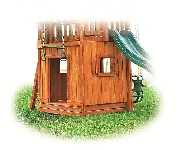 Eastern Jungle Gym 48"H Small Wood Bottom Clubhouse