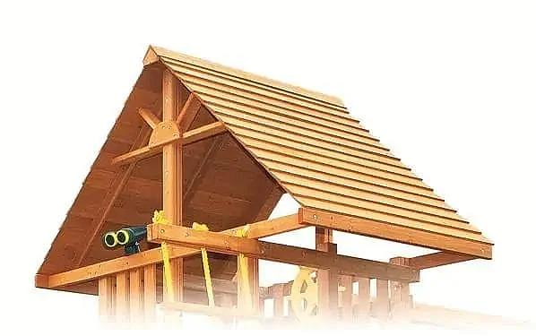 Eastern Jungle Gym 45″ x 145.5" Wood Clubhouse Roof - Small