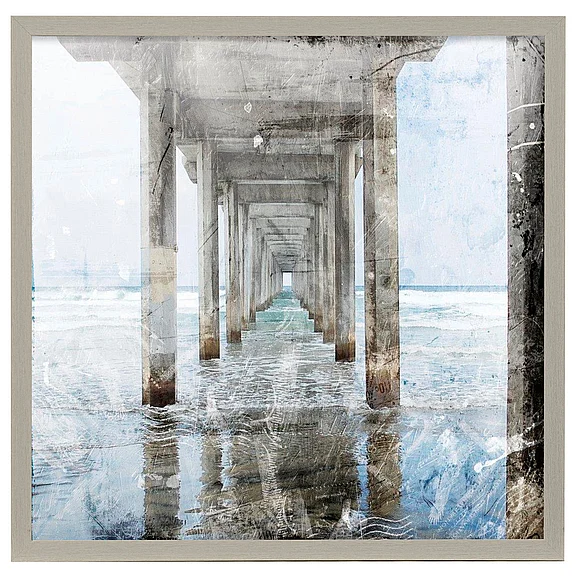 StyleCraft Postcard From The Pier II Promotional Framed Print Under Glass Ready To Hang WP30141