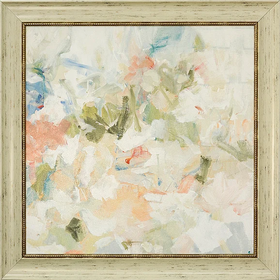 StyleCraft Floral Blush Framed Textured Floral Print WP30271