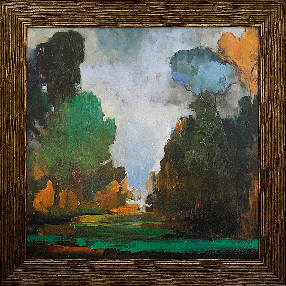 StyleCraft Natures Solitude Framed Textured Landscape Print WP30273