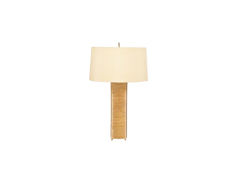 Worlds Away Wrapt Gold Leaf Wire Wrap Lamp, 15" Butter Shade WRAPT G