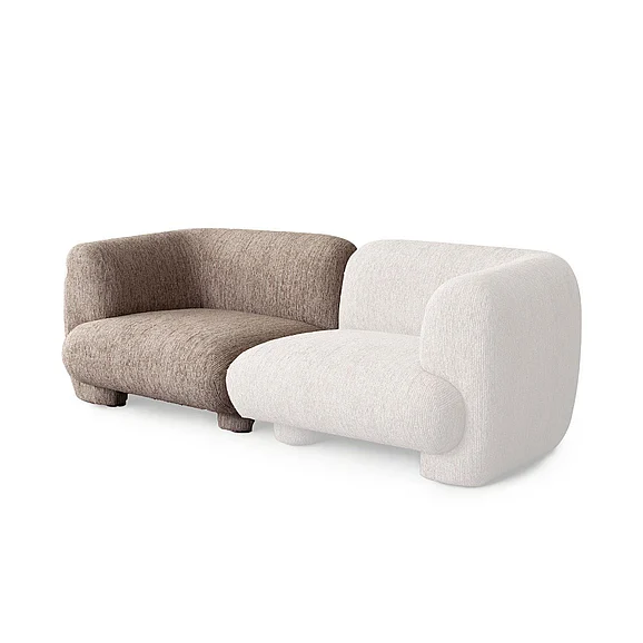Diamond Sofa Wren Left-Arm Chair in Bark Polyester Fabric WRENLCBK