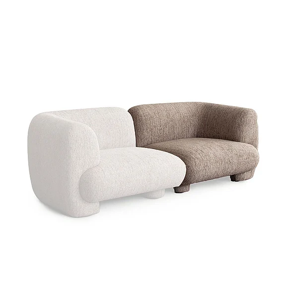 Diamond Sofa Wren Right-Arm Chair in Bark Polyester Fabric WRENRCBK