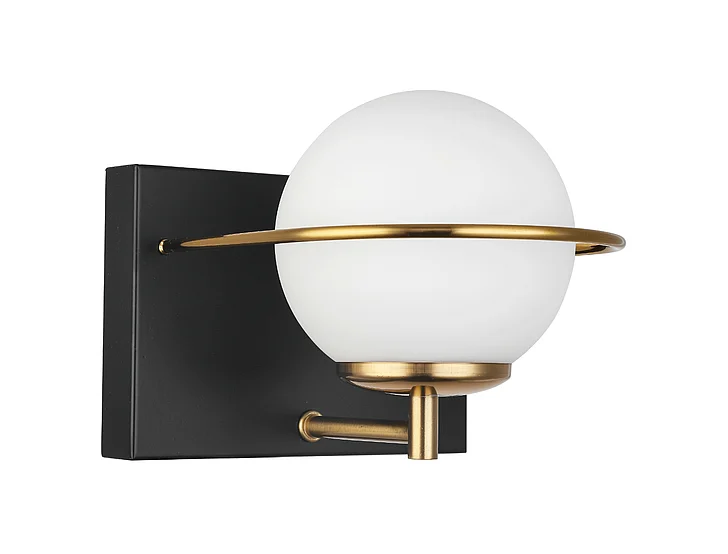 Vinci Lighting Ricci Wall Sconce in Aged Brass/Black WS1002-1ABBK