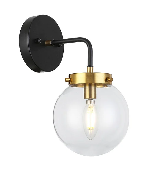 Vinci Lighting Bianca Wall Sconce in Aged Brass/Black WS1718-1AB/BKCL