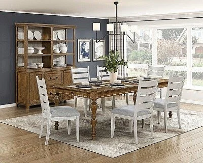 Homelegance Wyatt 7pc Dining Table Set in Brown
