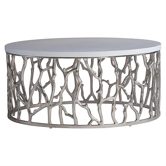 Bernhardt Milos Outdoor Cocktail Table in Bone X05025