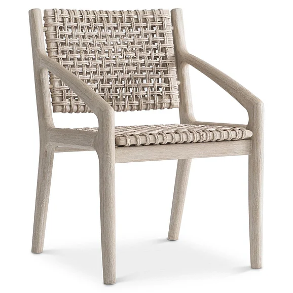 Bernhardt Atlas Outdoor Arm Chair in Sea Oat X09544 (Set of 2) PROMO