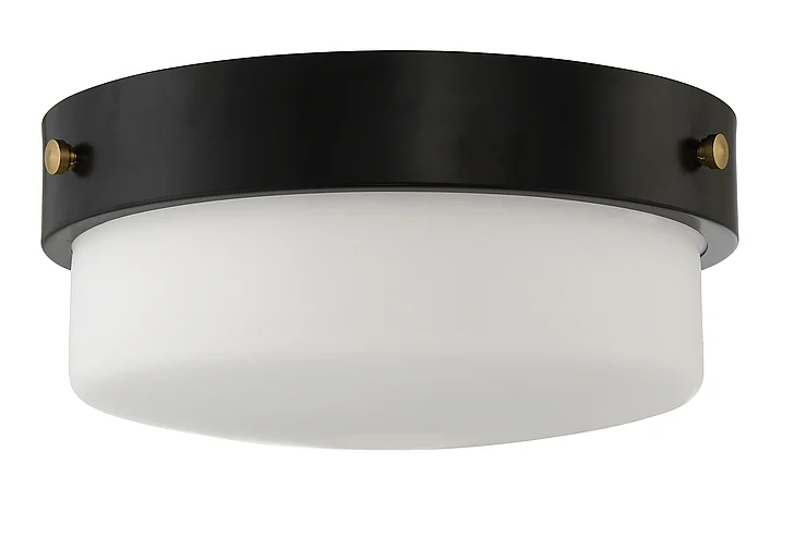 Craftmade Oak Street 2 Light 13" Flushmount in Flat Black X3214-FB