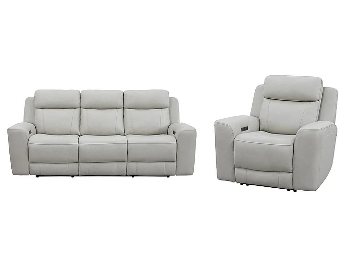 Parker Living Calgary 2pc Power Reclining Living Room Set in Stone MCGR-31PH-STNE