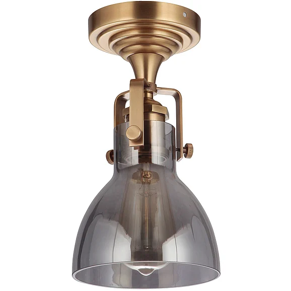 Craftmade State House 10.75" 1 Light Semi Flush in Vintage Brass X8317-VB