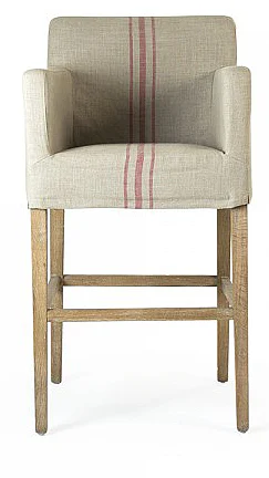 Zentique Avignon Slipcover Bar Stool in Limed Grey Oak (Set of 2) XL2001 Bar Stool E272 A034