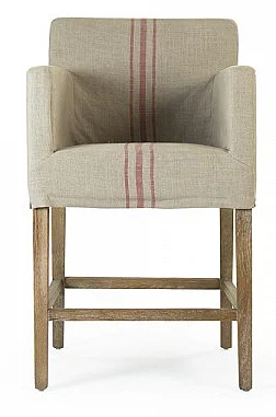 Zentique Avignon Slipcover Counter Stool in Limed Grey Oak (Set of 2) XL2001 Counter Stool E272 A034