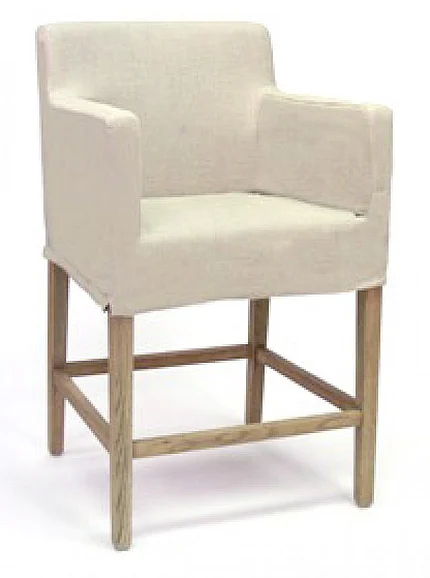 Zentique Avignon Slipcover Counter Stool in Natural (Set of 2) XL2001 Counter Stool E255 A003