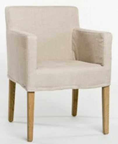 Zentique Avignon Slipcover Arm Chair in Natural Oak (Set of 2) XL2001-Oak E255 A003