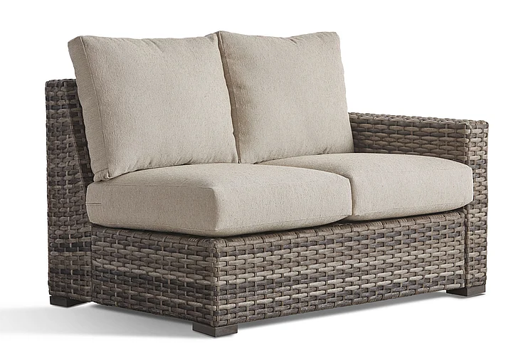 South Sea Outdoor New Java One-Arm Loveseat Right Side Facing in Sandstone 73472SND