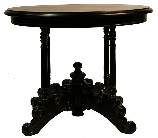 Peninsula Barroca Accent Table in Black Luxe XT-010-1200-BLX