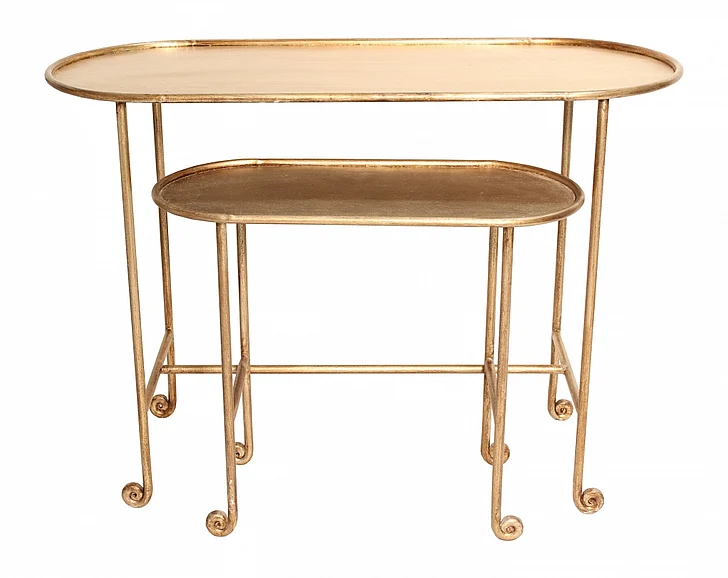 Peninsula Colette Nesting Tables in Gold XT-051-1401