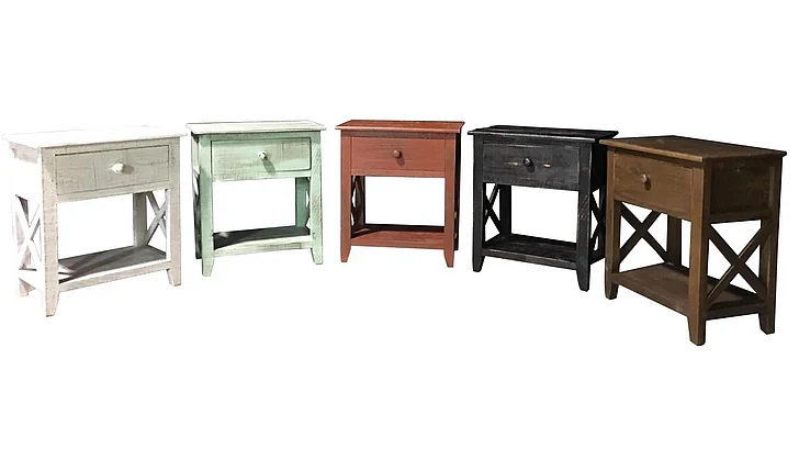 Split Nickel Cross Side Table V885SideTable | COC1STV