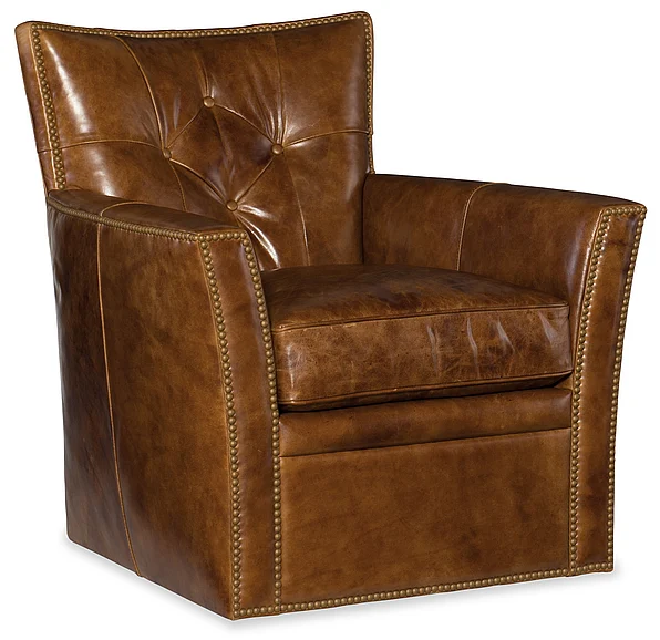 Hooker Furniture Conner Swivel Club Chair in Brown CC503-SW-087