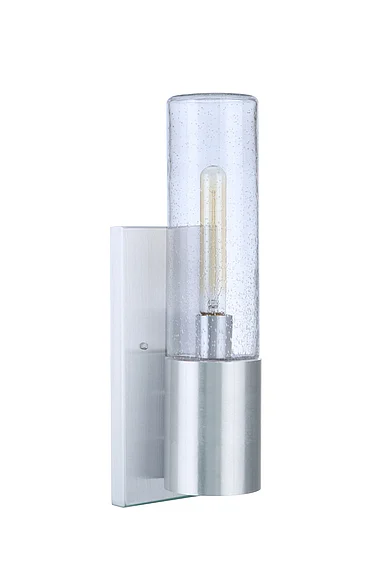 Craftmade Sabre 1 Light Outdoor Medium Wall Lantern w/ LED Accent in Satin Aluminum ZA3910-SA-LED CLOSEOUT