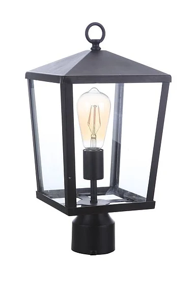 Craftmade Olsen 1 Light Medium Outdoor Post Lantern in Midnight ZA4615-MN