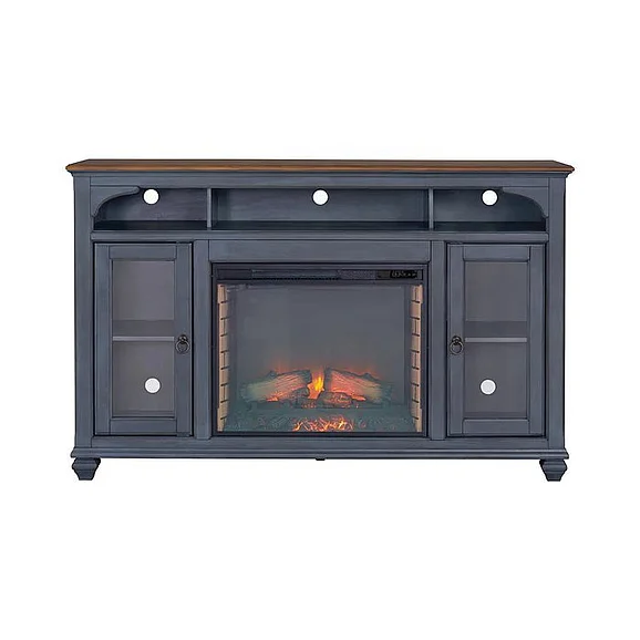 Legends Americana 66" Fireplace Console in Corduroy Blue ZAMR-1966