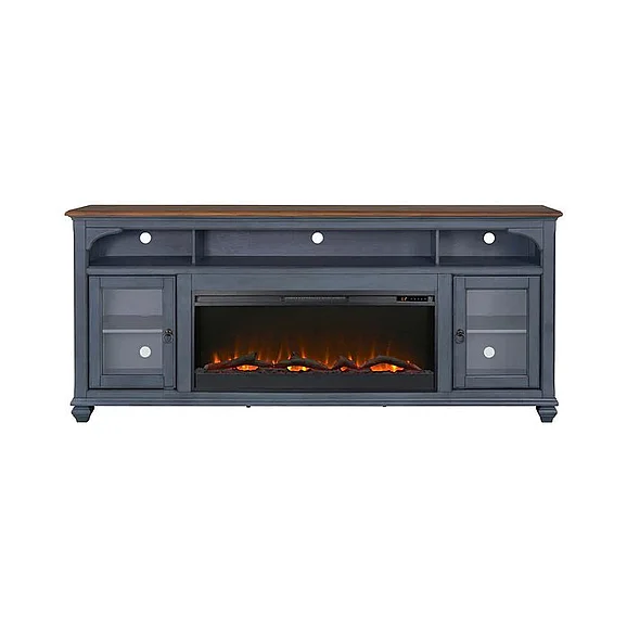 Legends Americana 86" Fireplace TV Stand in Corduroy Blue ZAMR-1986