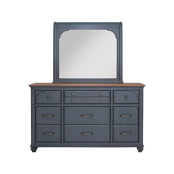 Legends Americana Mirror in Corduroy Blue ZAMR-7014