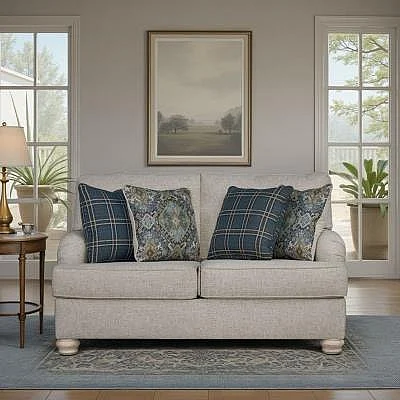 Legends Furniture Anastasia Loveseat in Blanche ZANT-0200