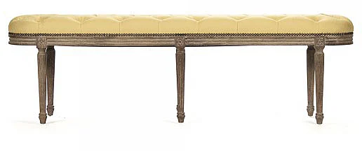 Zentique Michel Tufted Bench in Yellow ZEN03 E272 J