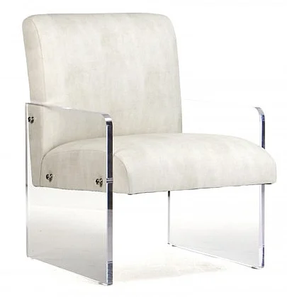 Zentique Emile Acrylic Chair in White (Set of 2) ZF006