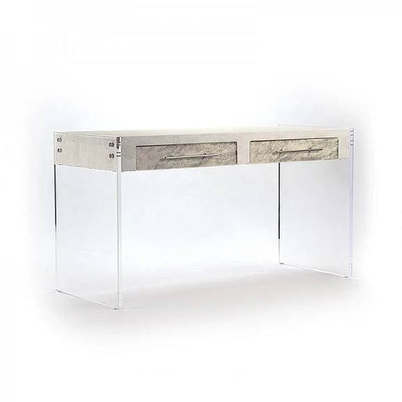 Zentique Acrylic Desk in Arctic ZF019