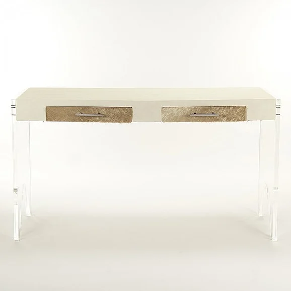 Zentique Acrylic Desk in Arctic ZF037
