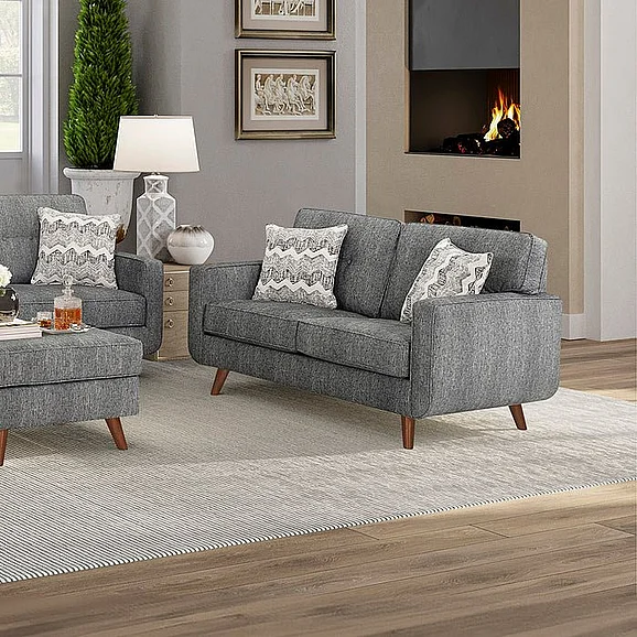 Legends Hollywood Loveseat in Stonewash Black ZHLY-0202