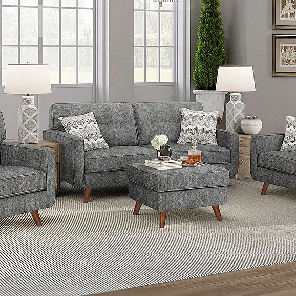 Legends Hollywood Sofa in Stonewash Black ZHLY-0302