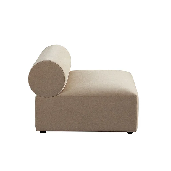 Diamond Sofa Zia Armless Chair in Light Camel Performance Velvet Fabric ZIAACLCA