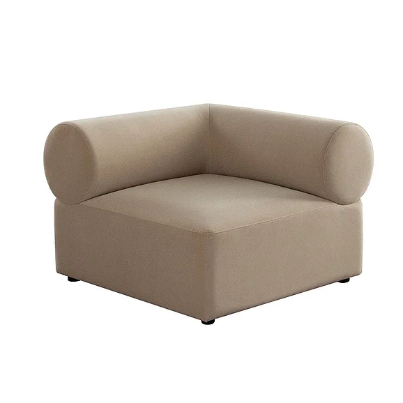 Diamond Sofa Zia Square Corner in Light Camel Performance Velvet Fabric ZIASCLCA