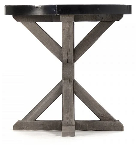 Zentique Oleg Side Table in Black/Light Brown ZIC007