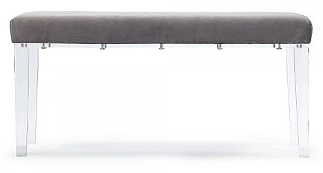 Zentique Emma Bench in Gray ZMA002