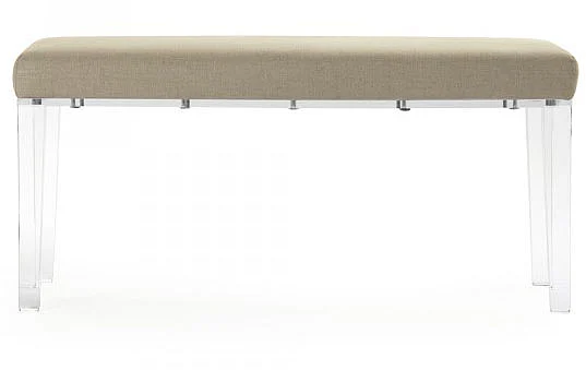 Zentique Emma Bench in Khaki ZMA002 A033 Blue Stripe