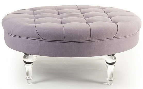 Zentique Adalene Ottoman in Lilac ZMA011